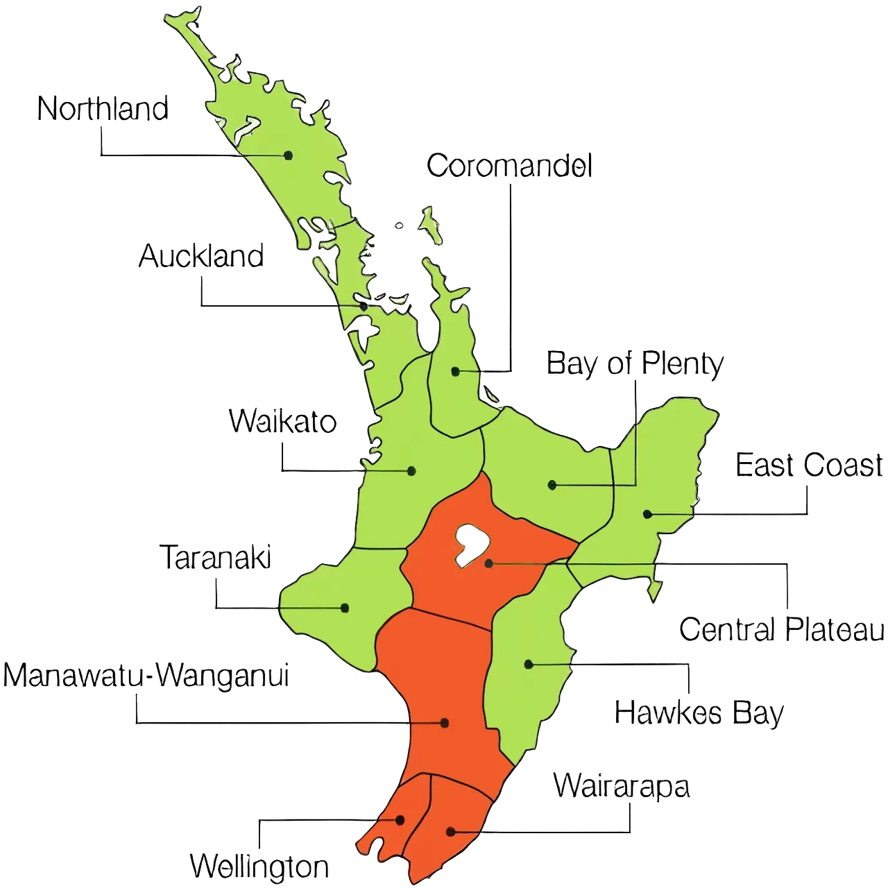 NZ Map - North Island